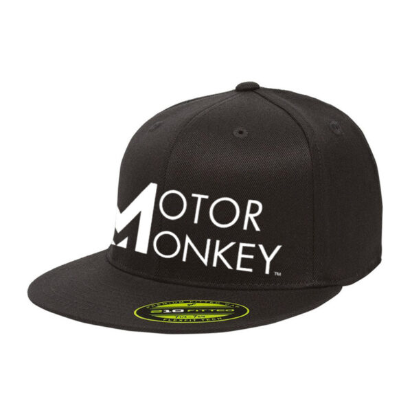 Motor Monkey flat billed cap- black